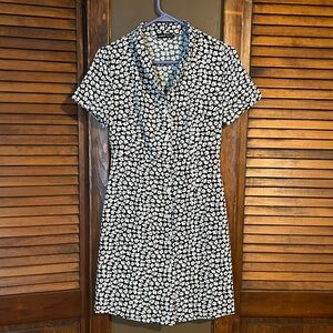 SHEIN Floral Daisy Vintage Style Button Up Dress